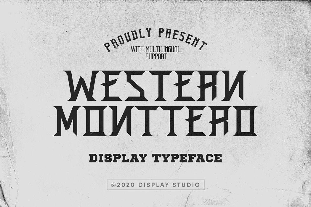 Western Monttero Font sample