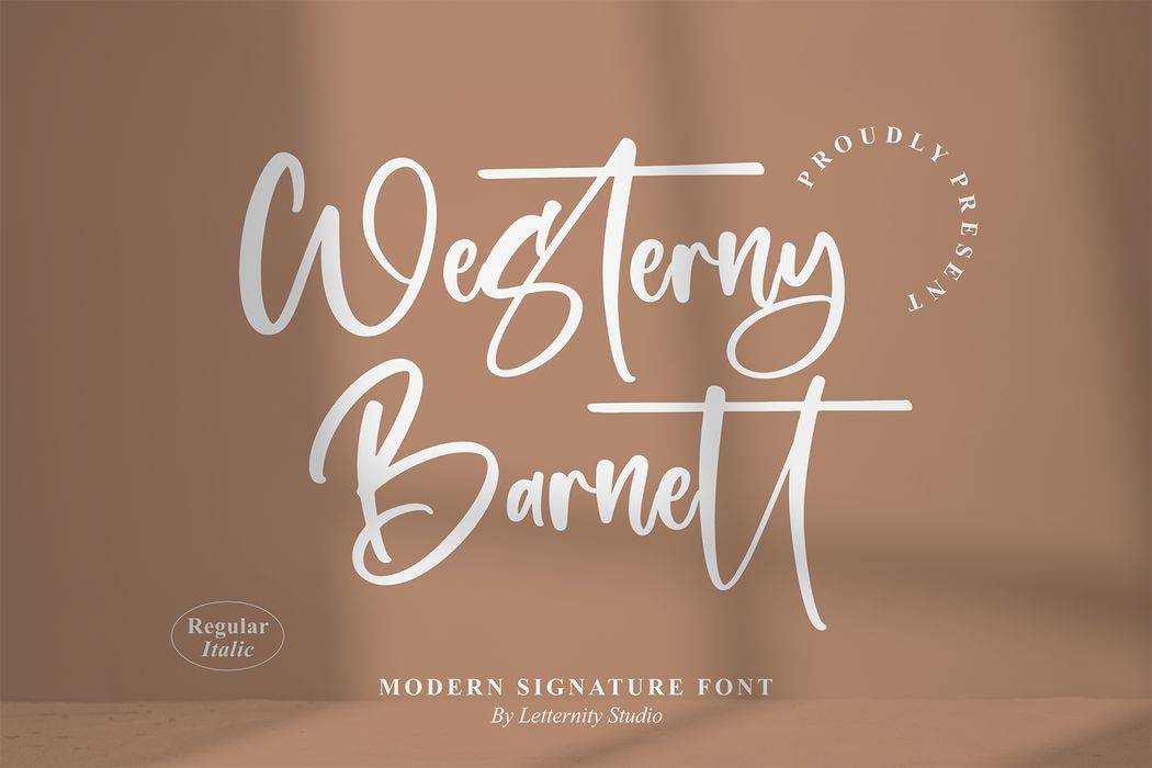 Westerny Barnett Font sample