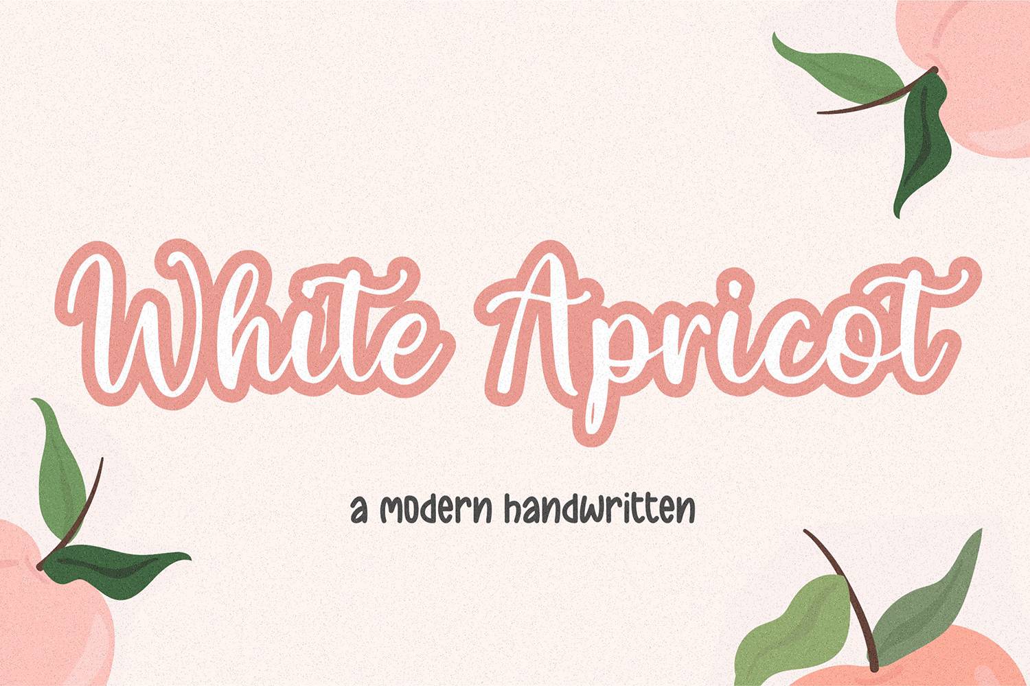 White Apricot Font sample