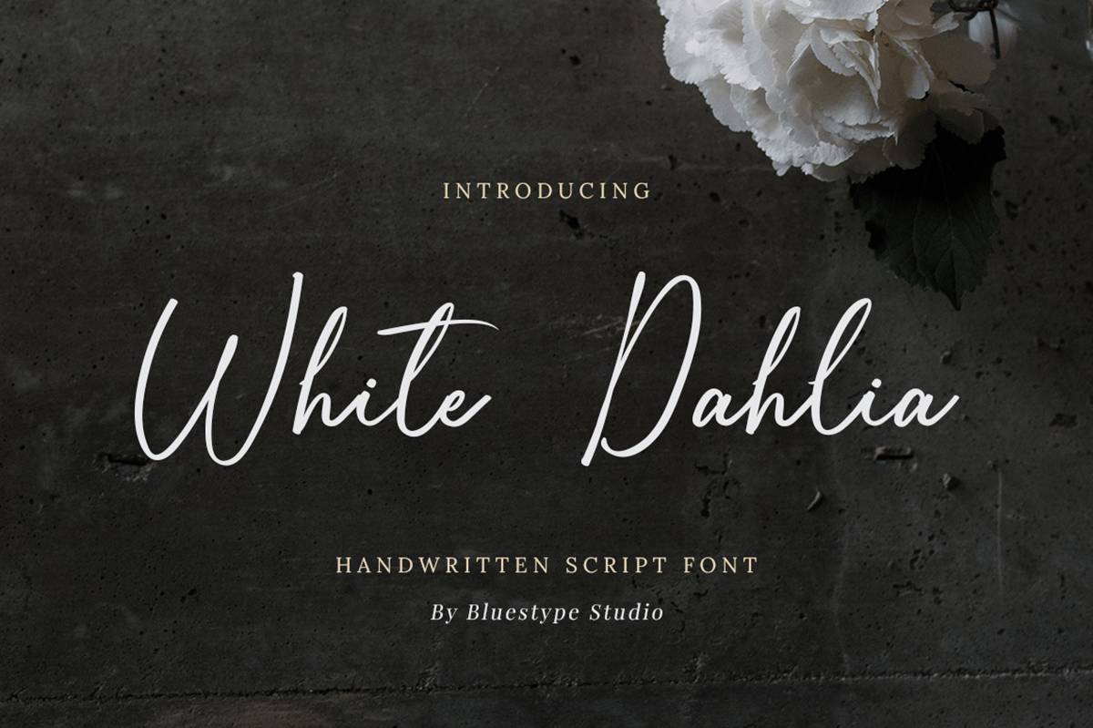 White Dahlia Font sample