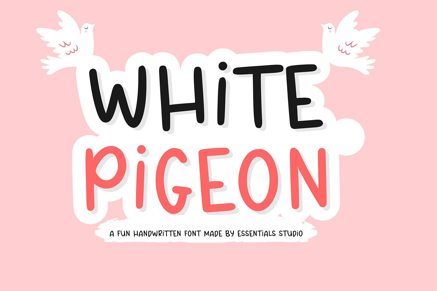 White Pigeon Font sample