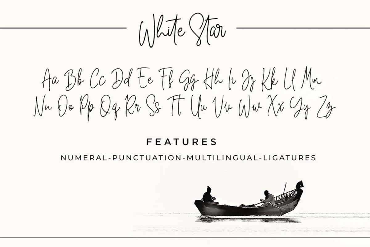 White Star Script Font Demo sample