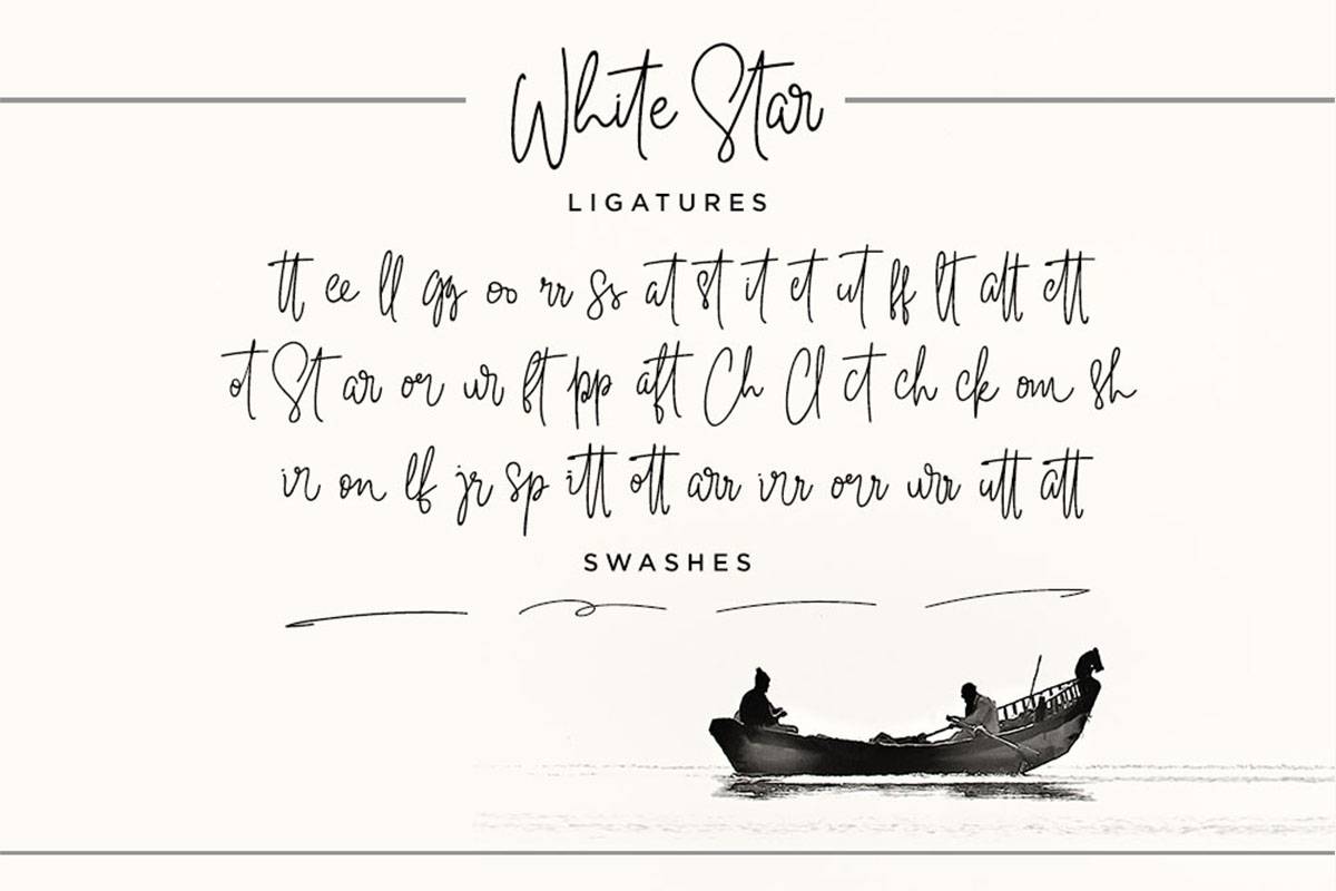 White Star Script Font Demo sample