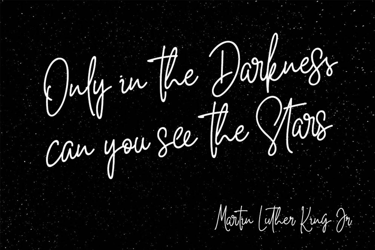 White Star Script Font Demo sample