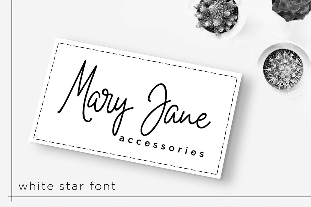 White Star Script Font Demo sample