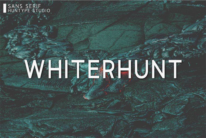 Whiterhunt Font sample