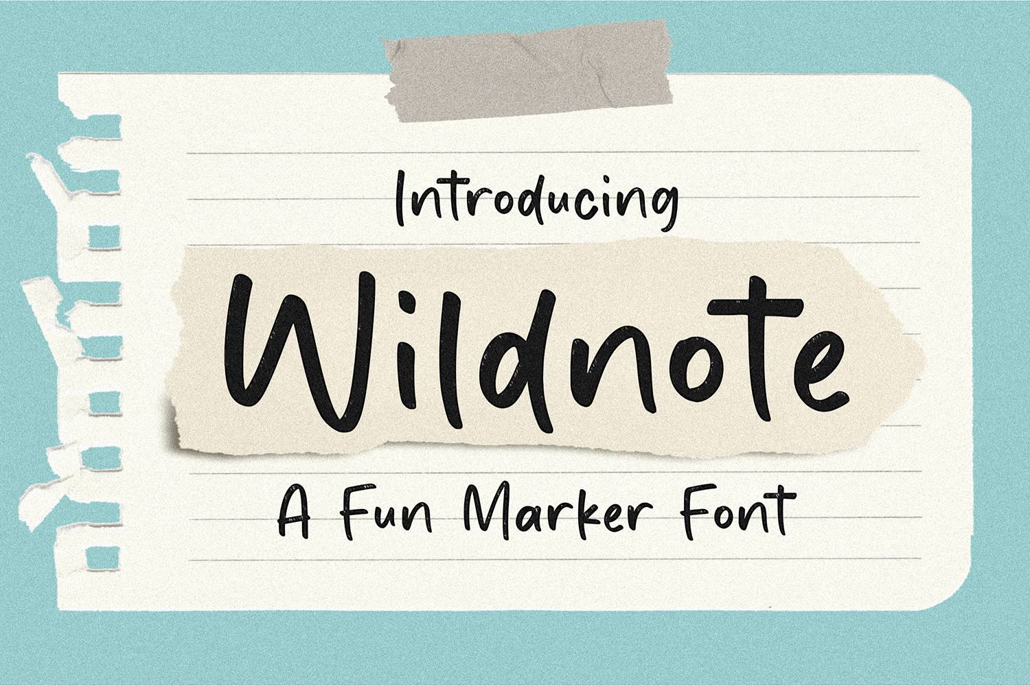 Wildnote Font sample