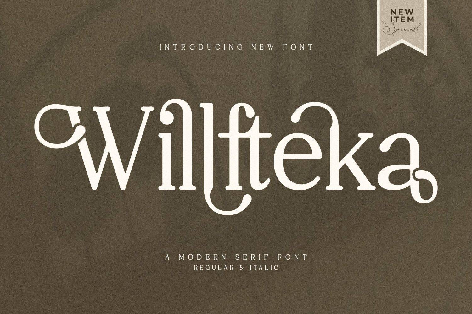 Willfteka Font sample
