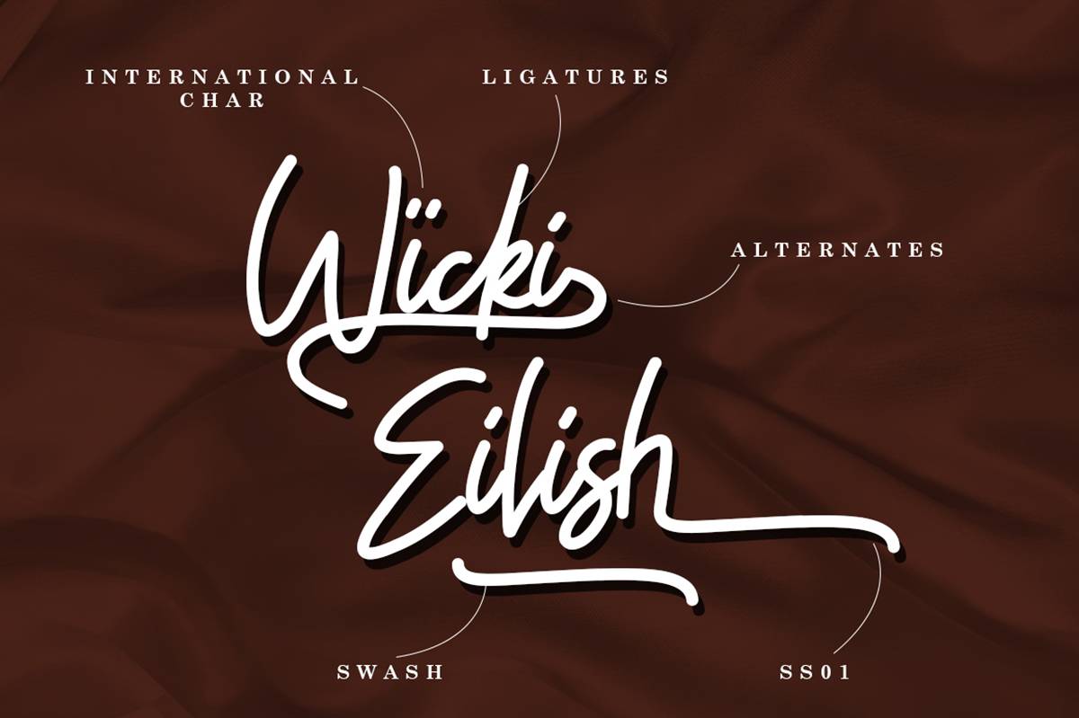 Willonaline Font sample
