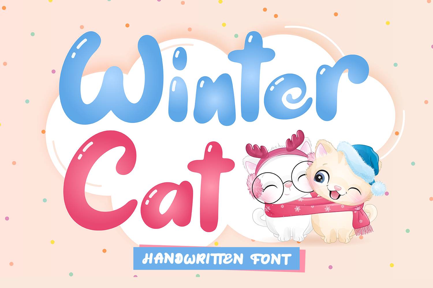Winter Cat Font sample