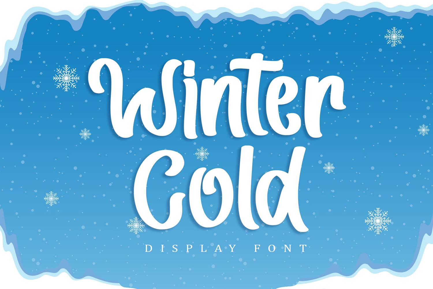 Winter Cold Font sample