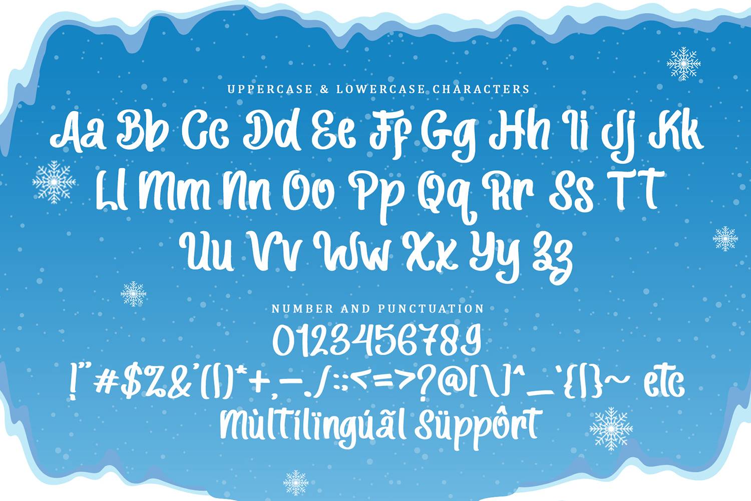 Winter Cold Font sample