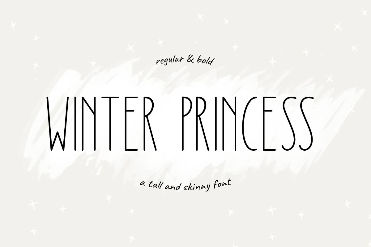Winter Princess Font sample