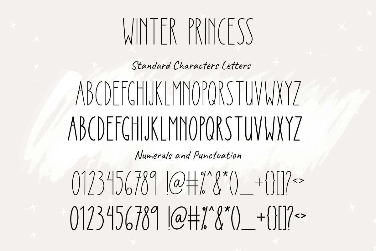 Winter Princess Font sample