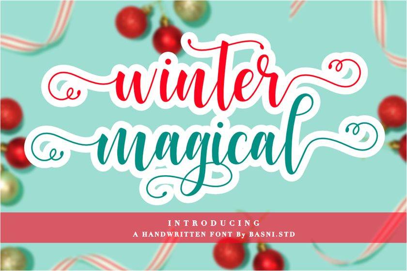 Wintermagical Font sample