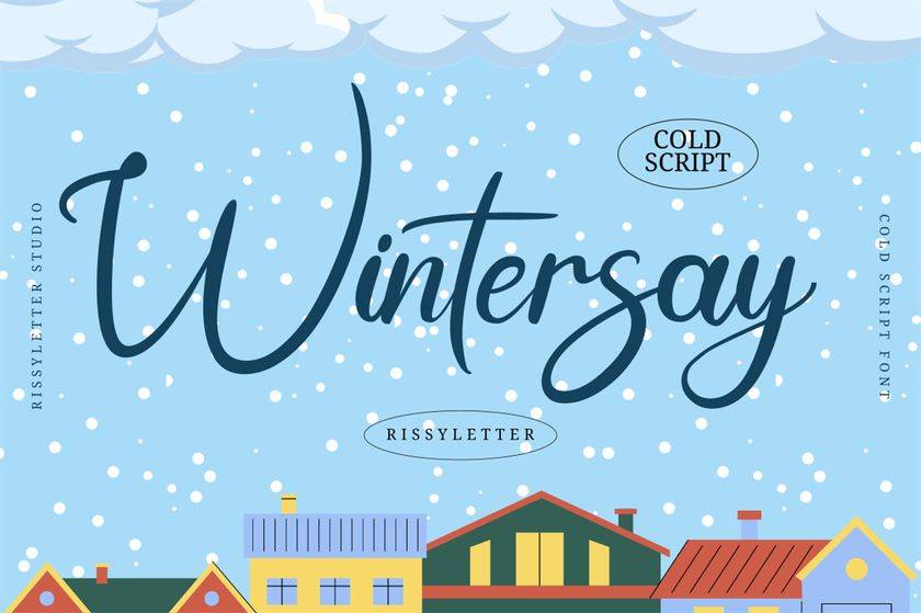 Wintersay Font sample
