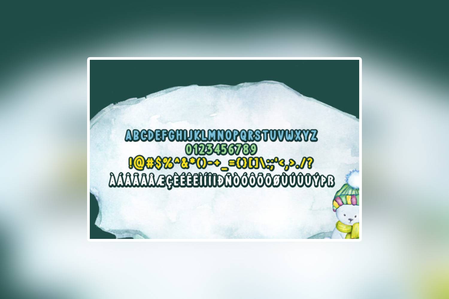Wintry Font sample