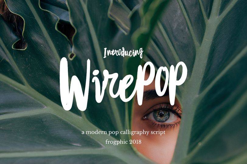 WirePop Modern Pop Script Font sample