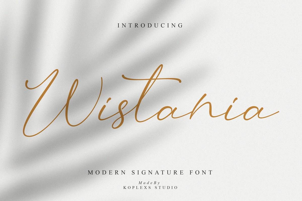 Wistania Font sample