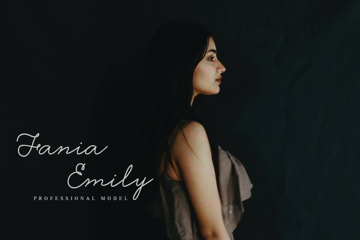 Wisteria Font sample