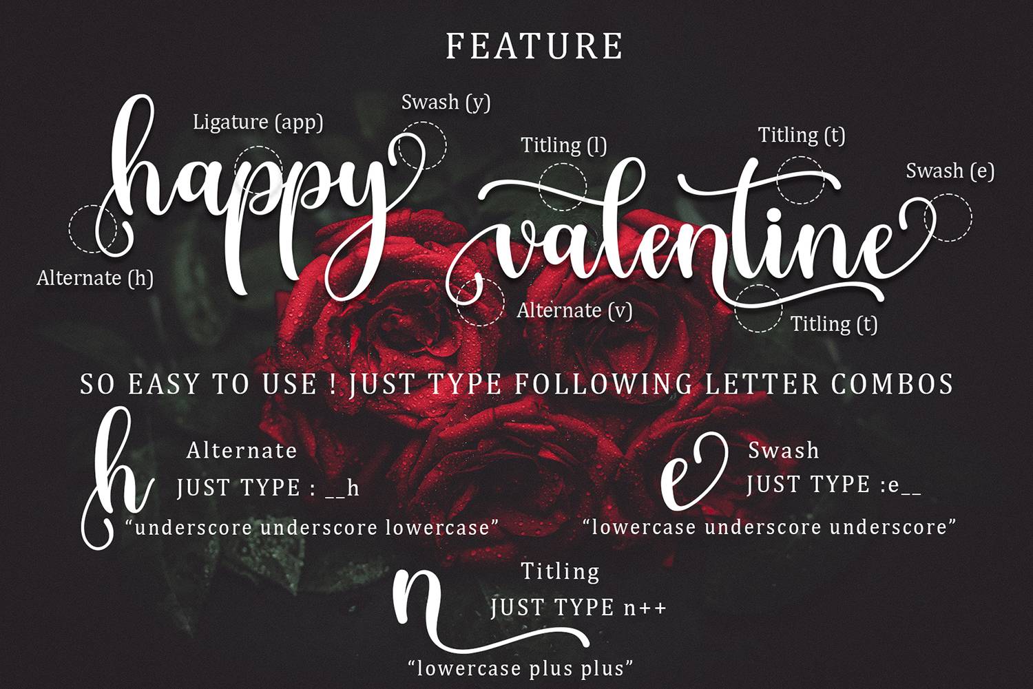 Withrose Font sample