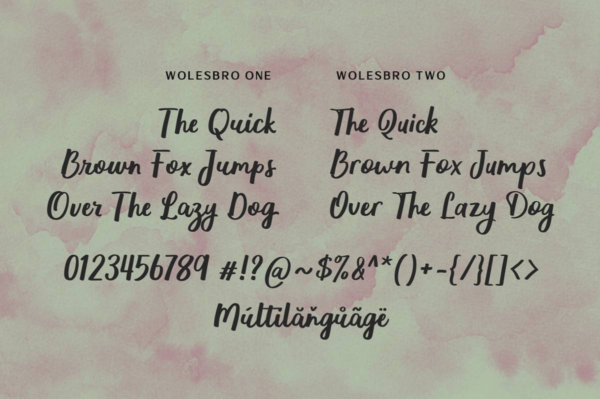 Wolesbro Font sample