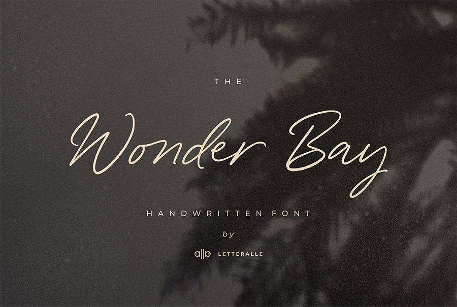 Wonder Bay Script Demo Font sample