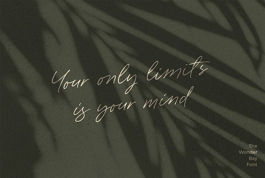 Wonder Bay Script Demo Font sample