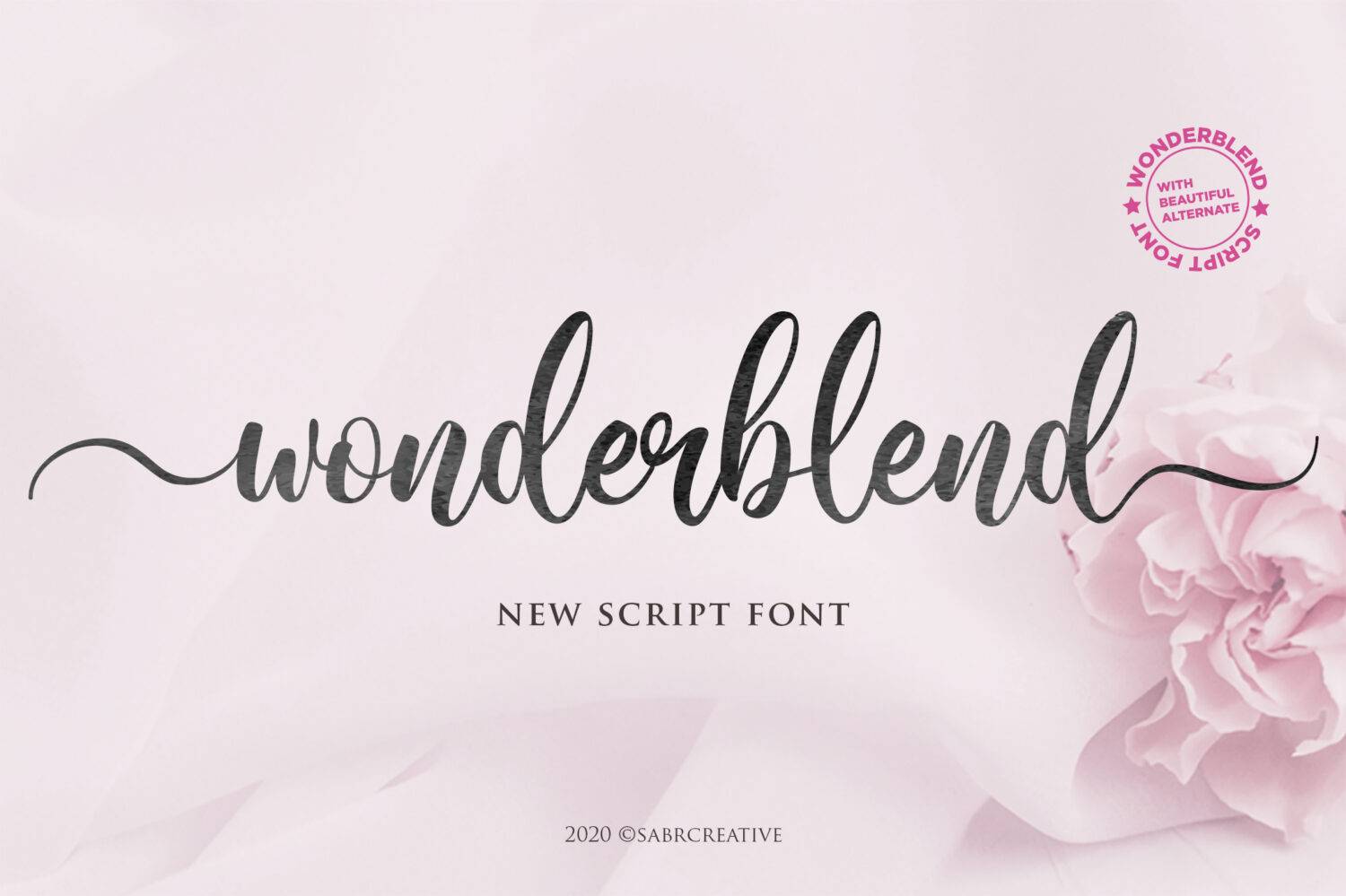 Wonderblend Font sample