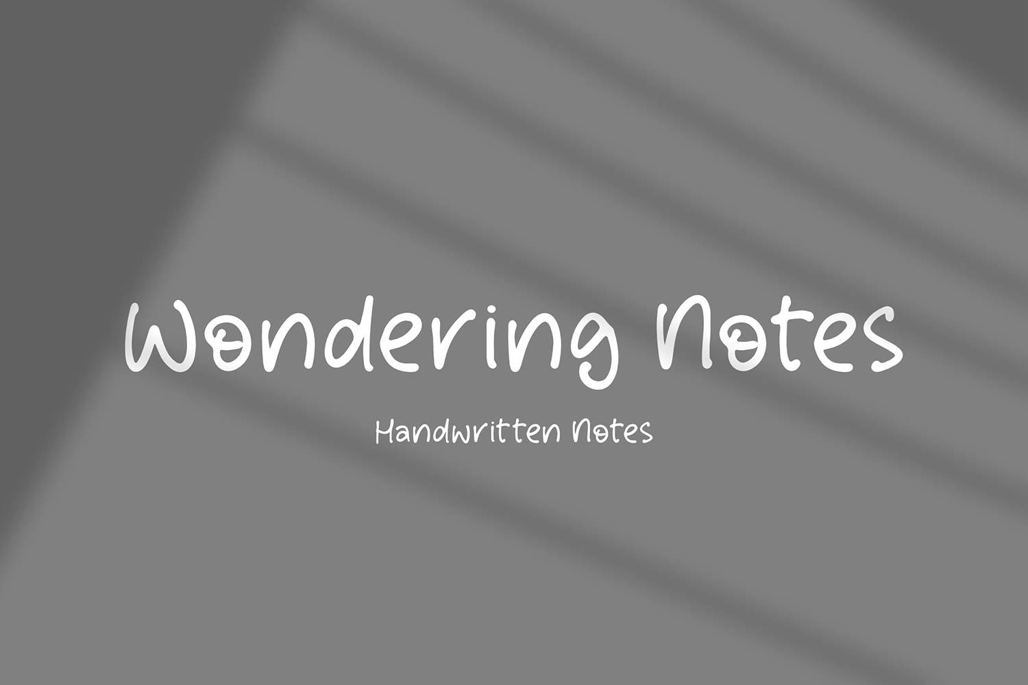 Wondering Notes Font sample