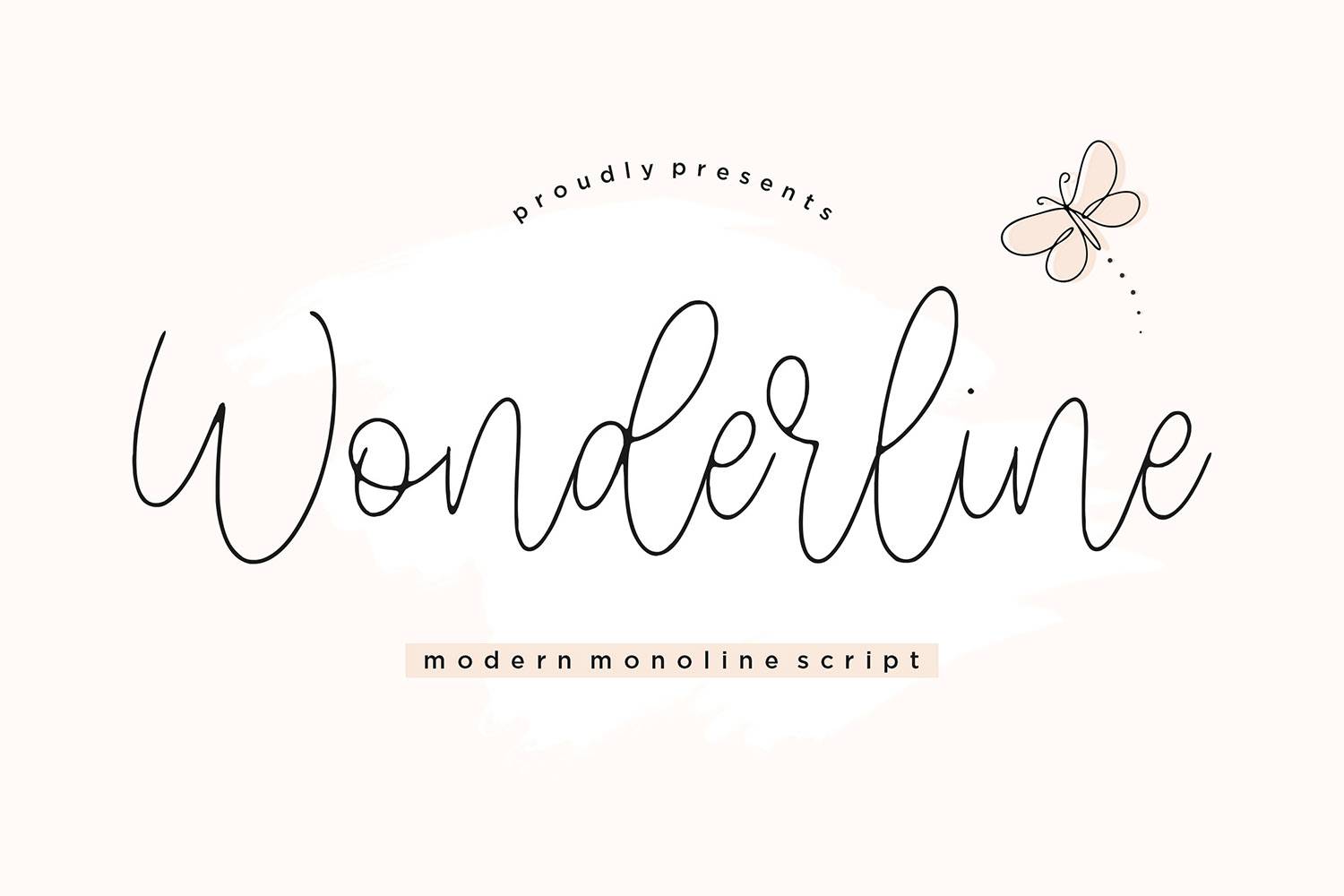 Wonderline Font sample