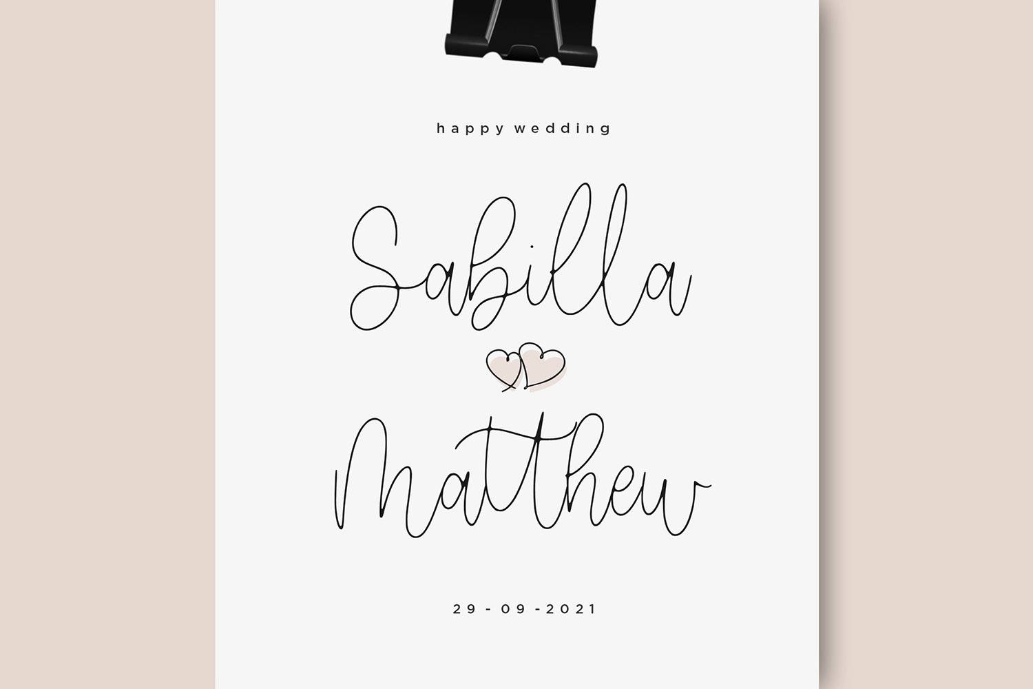 Wonderline Font sample