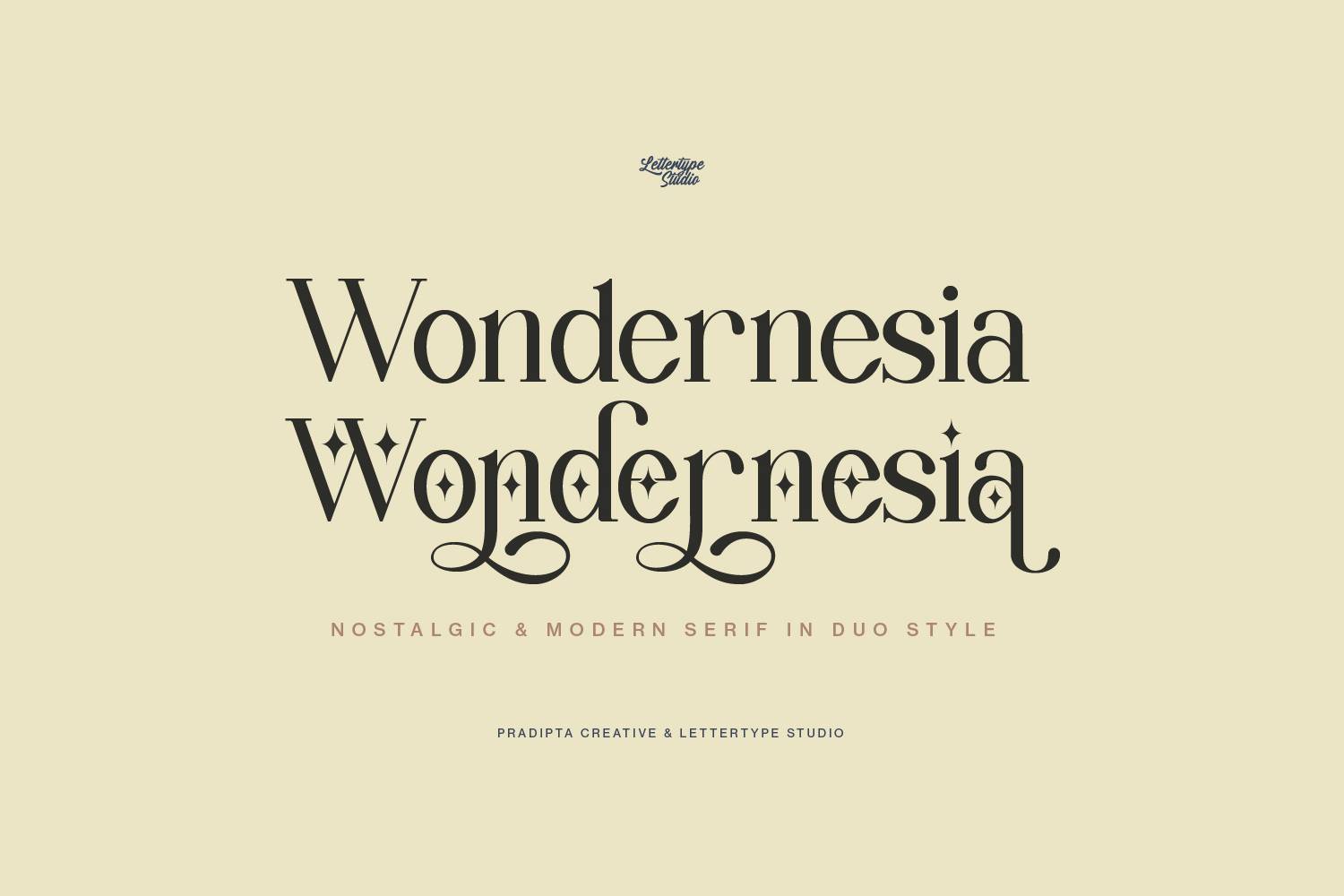 Wondernesia Nostalgic Font sample