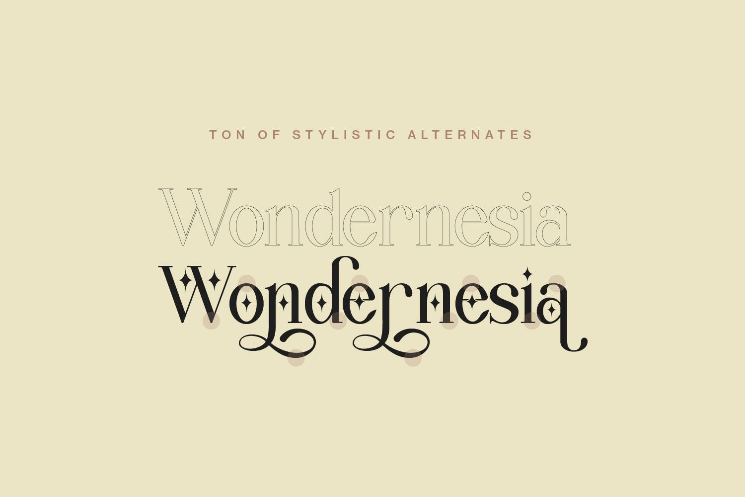Wondernesia Nostalgic Font sample