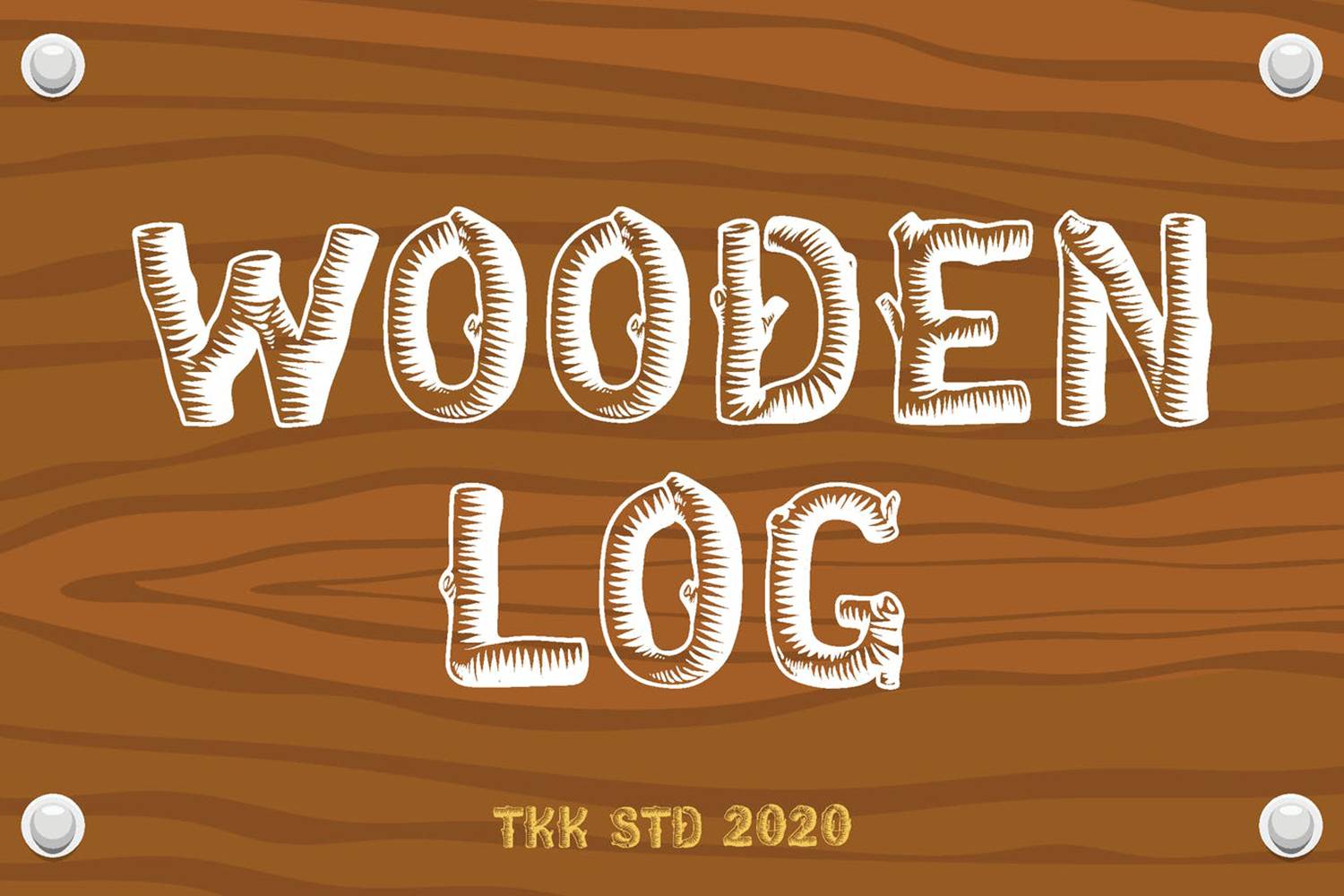 Wooden Log Font sample