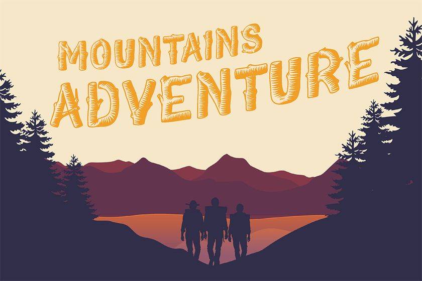 Wooden Log Font sample