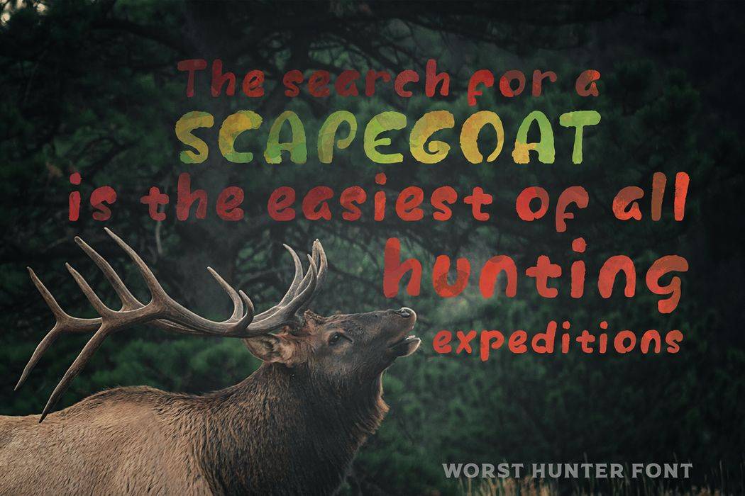 Worst Hunter Font sample