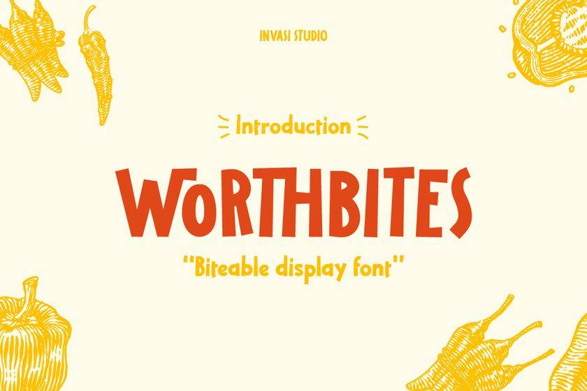 Worthbites Font sample