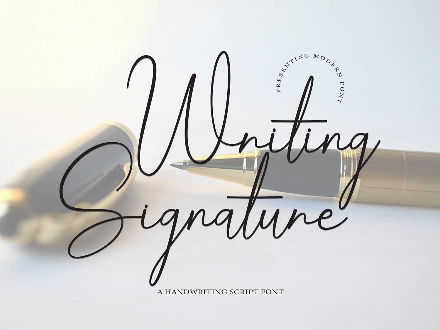 Writing Signature Font sample