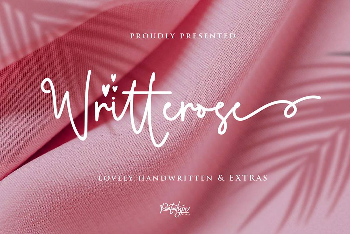 Writterose Font sample