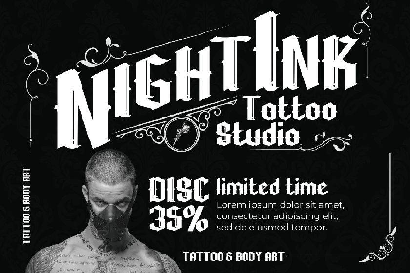 Wushin Font sample