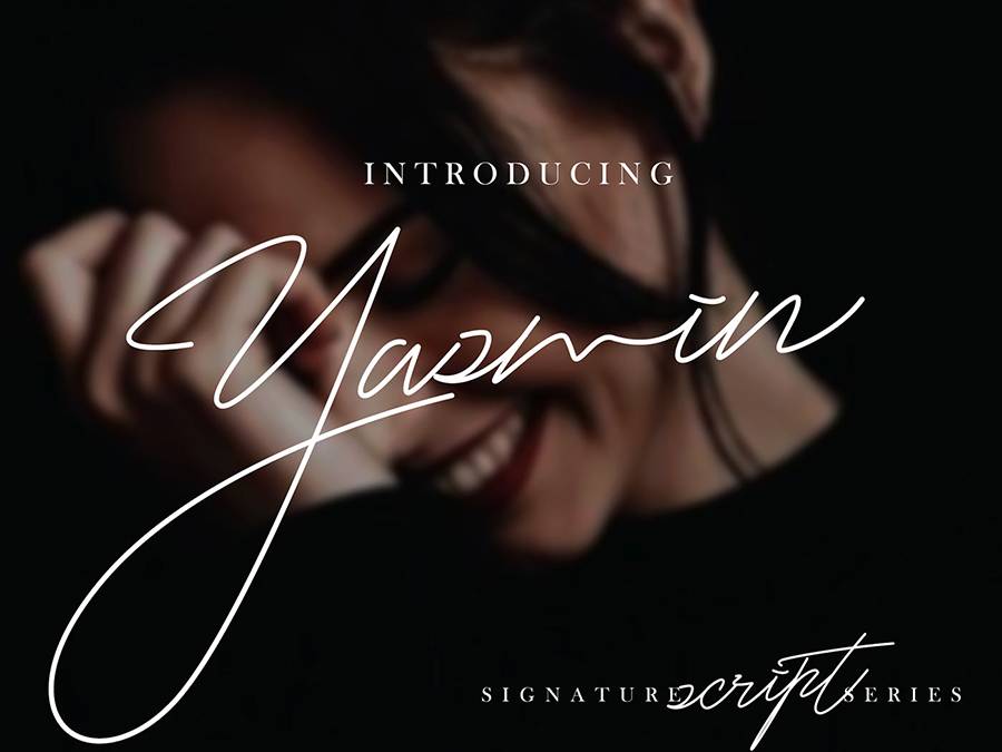 Yasmin Handlettering Script Font sample