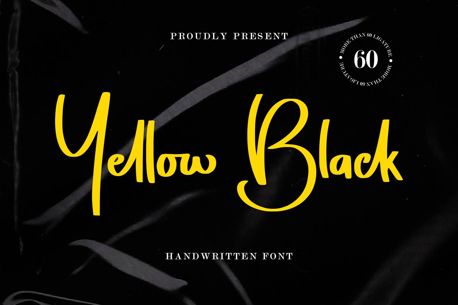 Yellow Black Font sample