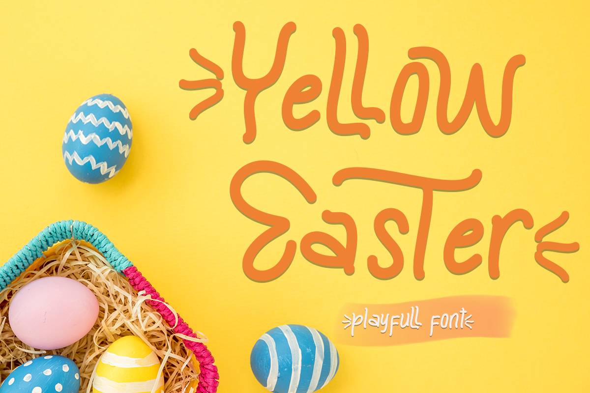 Yellow Easter Font sample