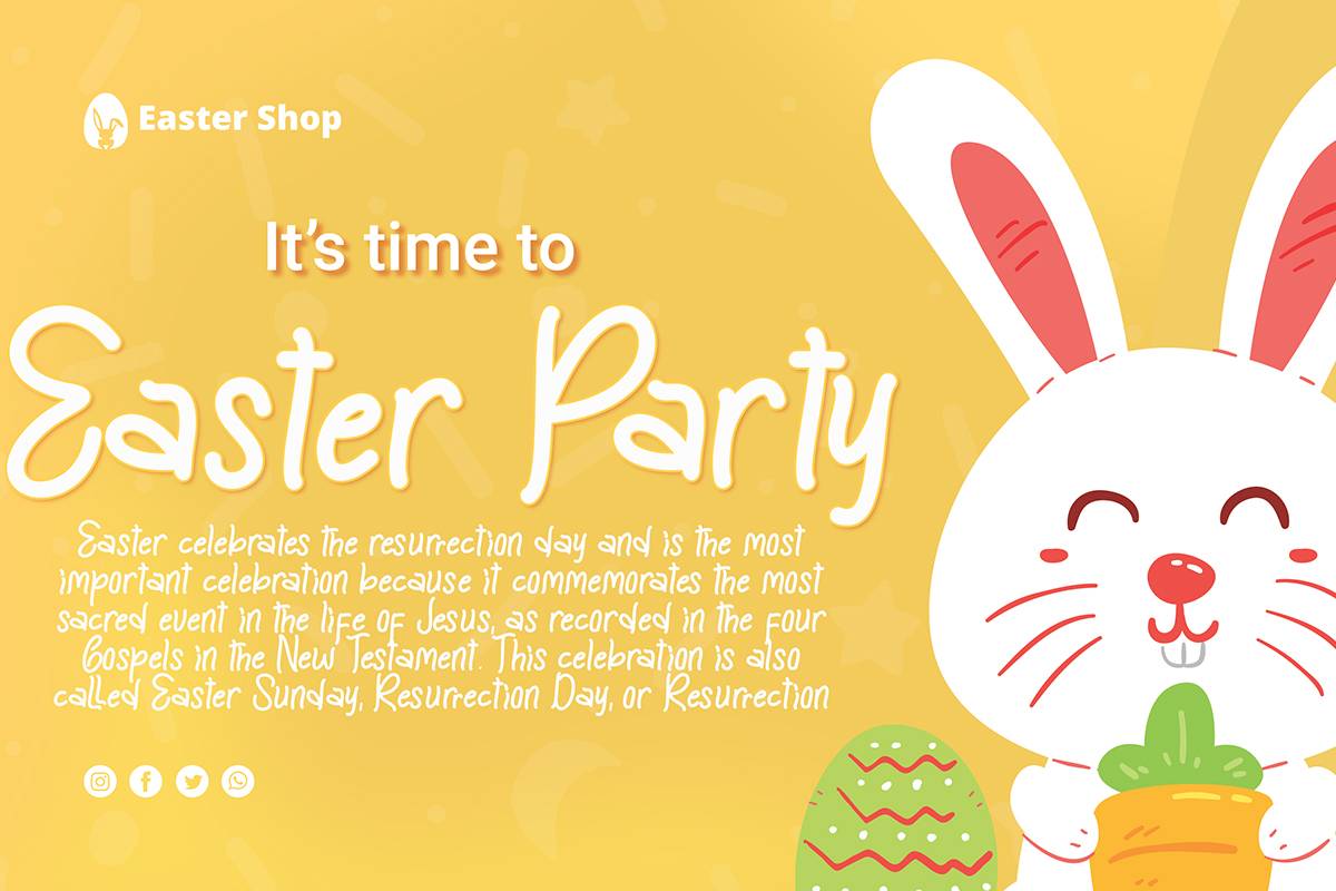 Yellow Easter Font sample
