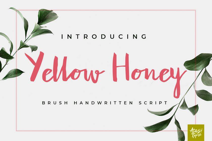 Yellow Honey Font sample