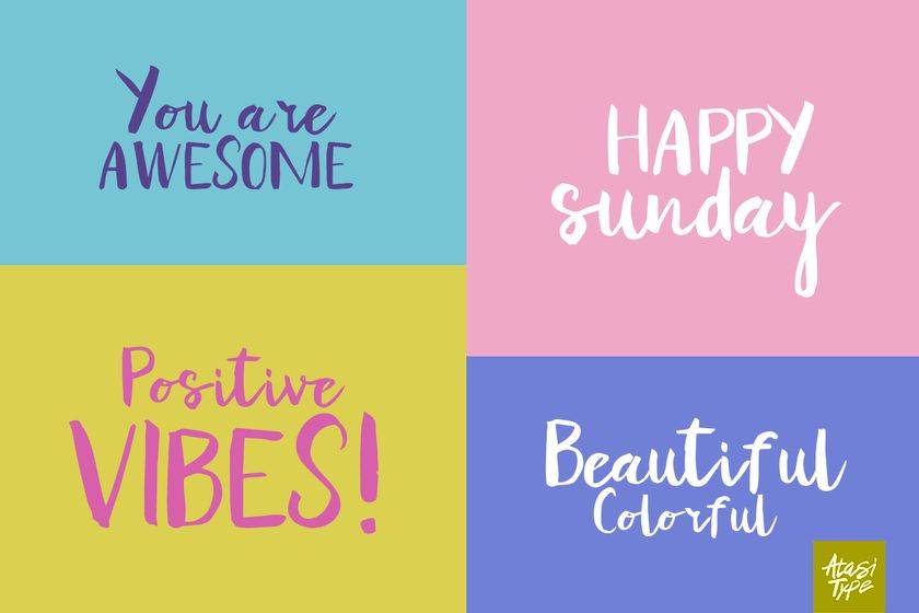 Yellow Honey Font sample