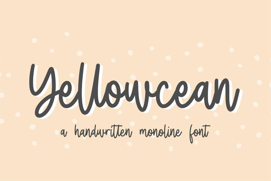 Yellowcean Font sample