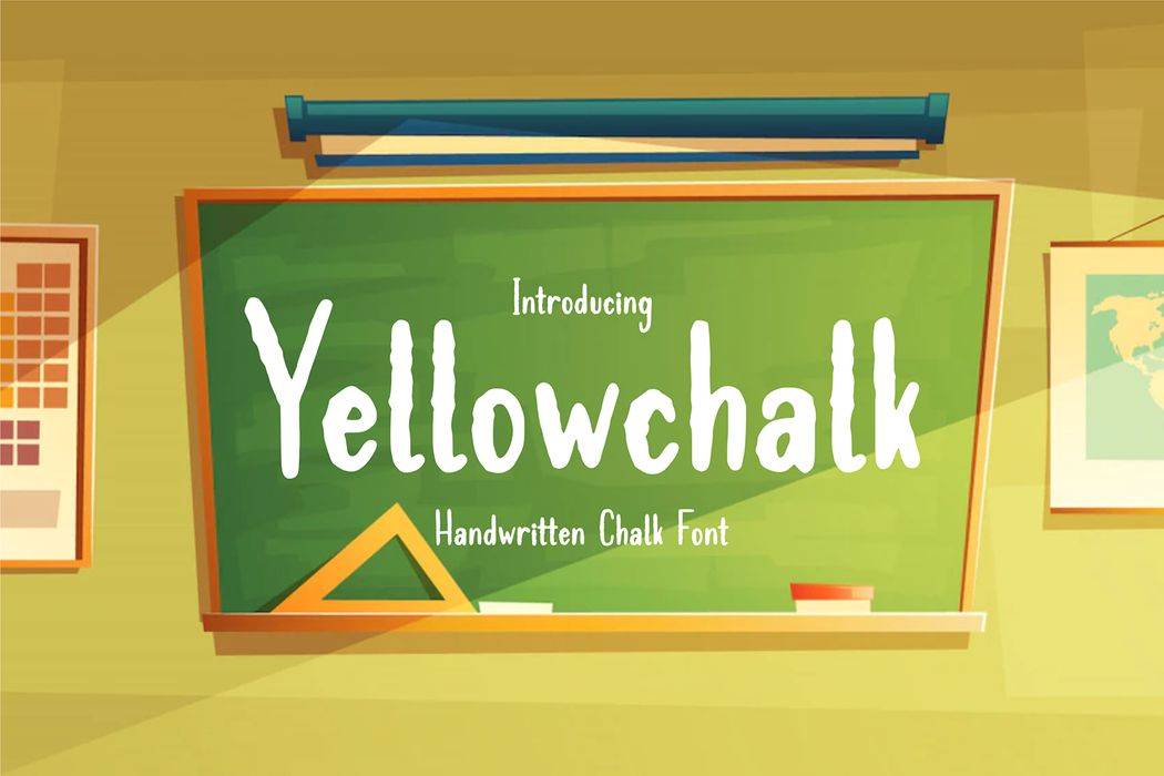 Yellowchalk Font sample