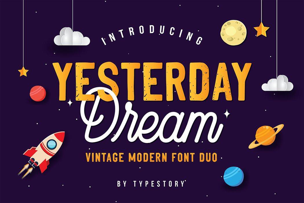 Yesterday Dream Font sample
